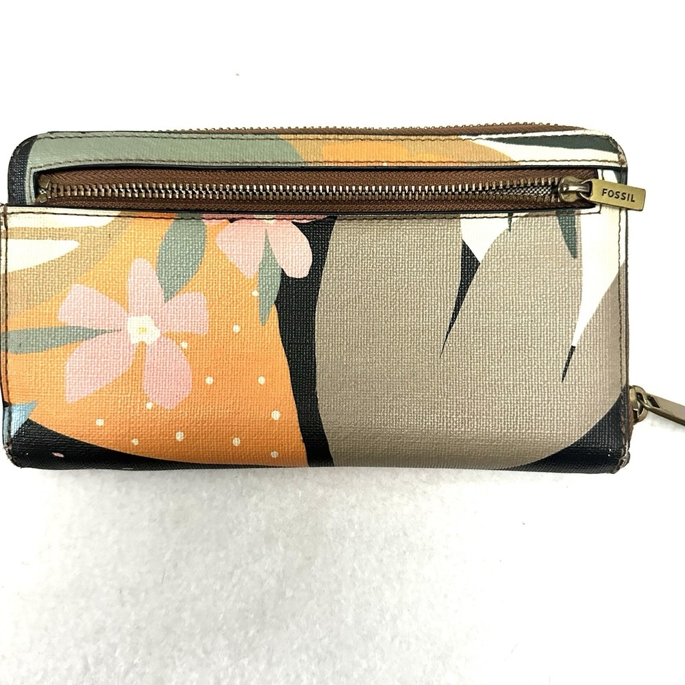 Fossil Liza Zip Clutch Multicolor Floral Tropical SL6566919 - Picture 2 of 7